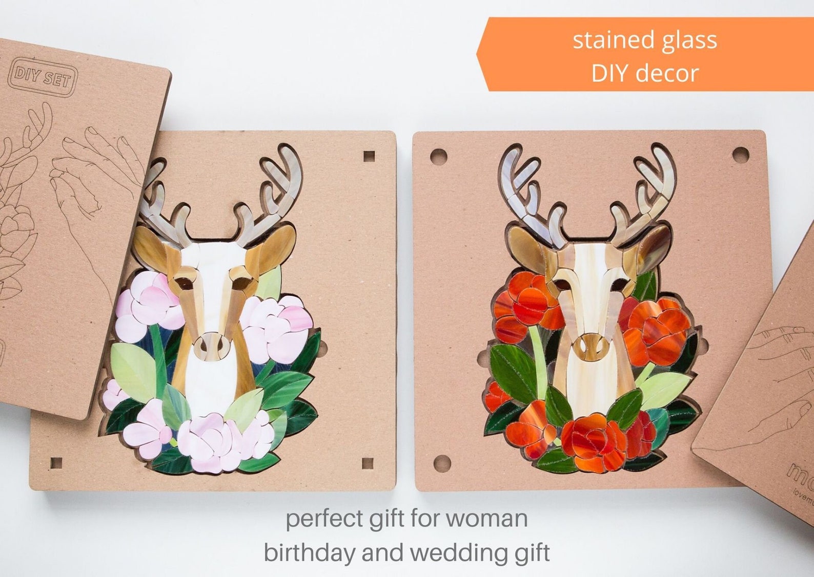 Stained glass mosaic kit Craft kits for adults DIY kit gift Etsy