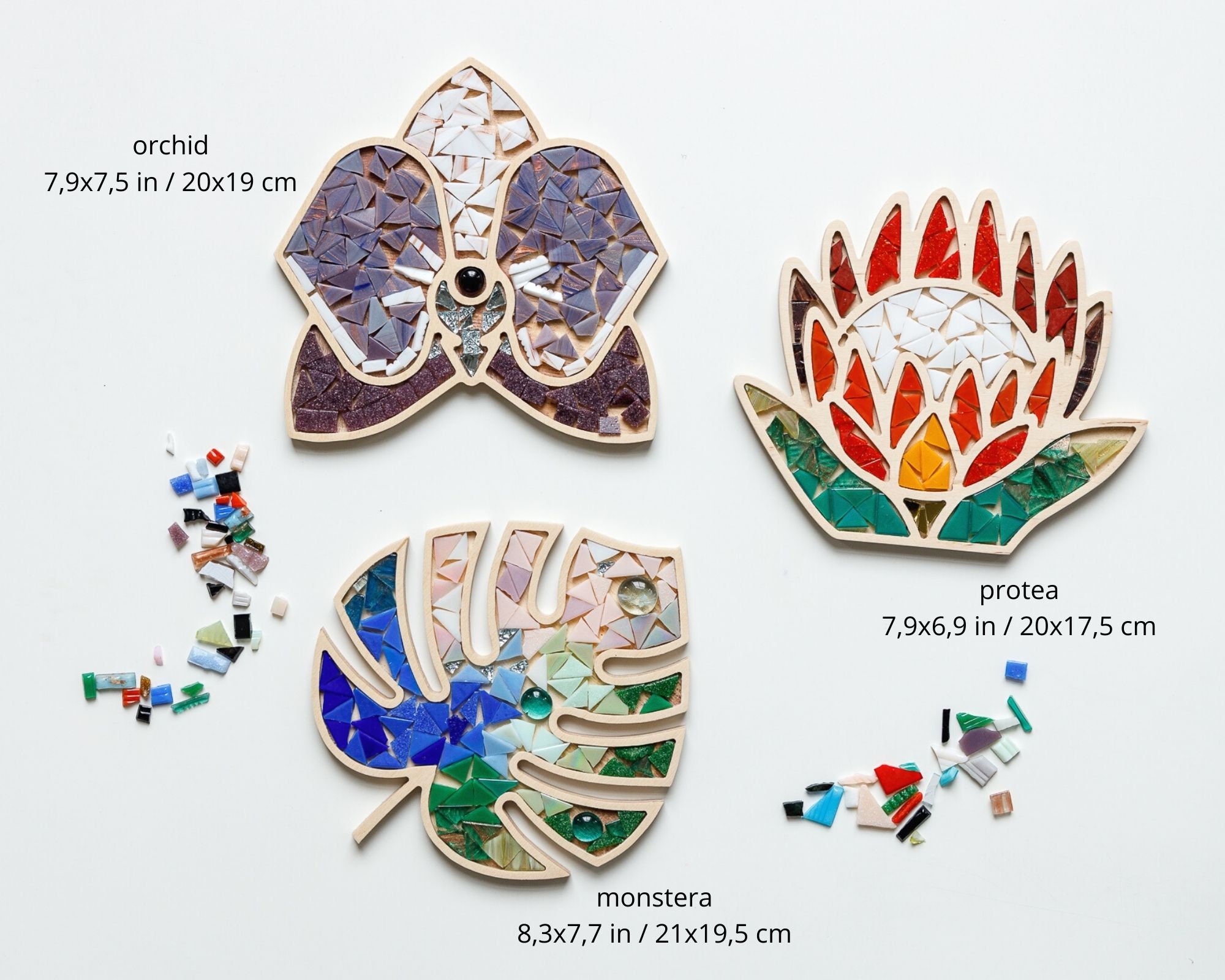 DIY kit for adults mosaic kit for beginners wooden flowers Etsy