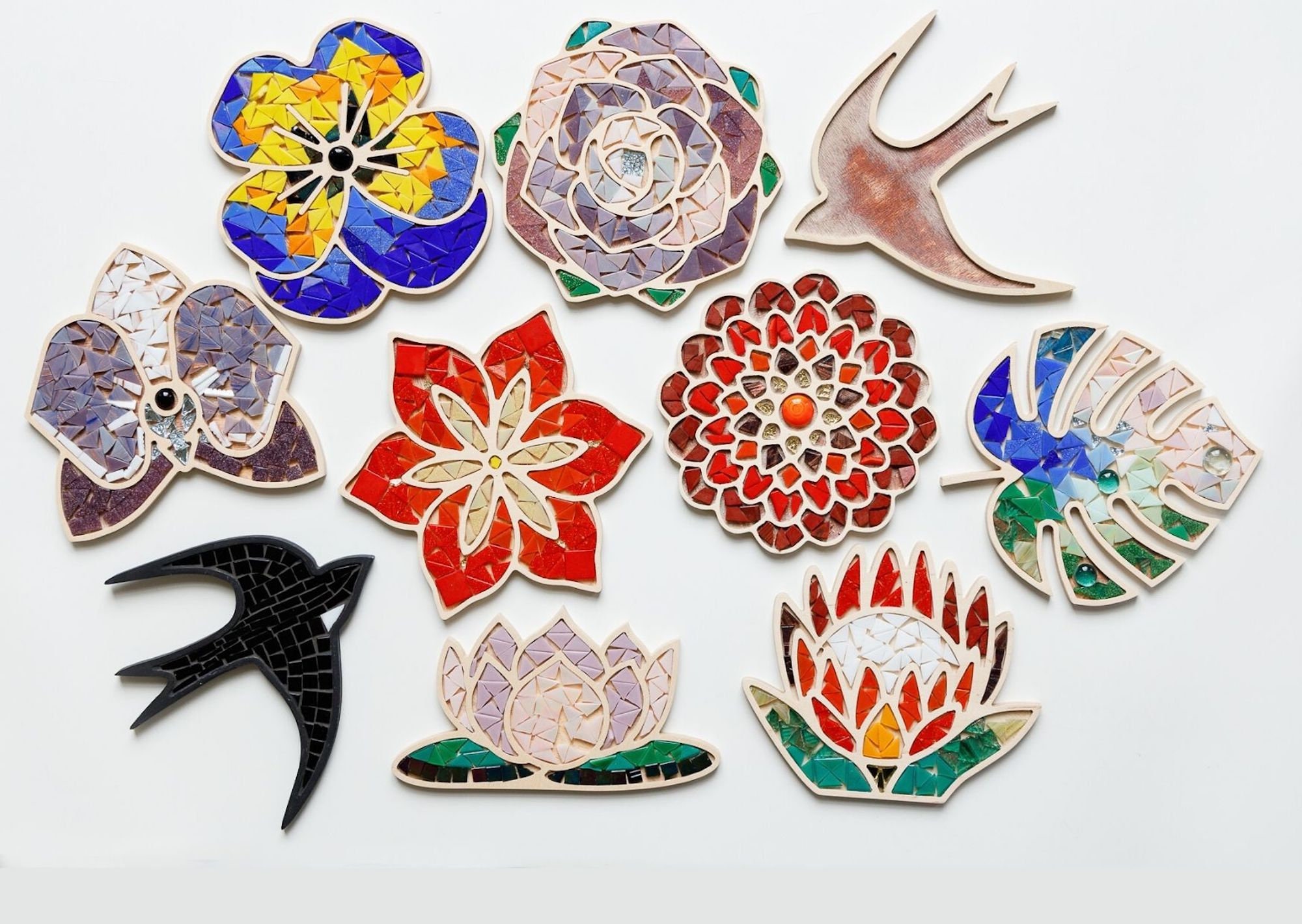 DIY kit for adults mosaic kit for beginners wooden flowers Etsy