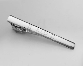 Personalized Tie Clip: Engraved Stainless Steel Groomsmen Gift
