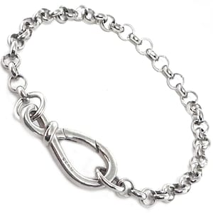 Christmas Gift -Customized 925 Sterling Silver Solid Infinity Knot Charm Chain Bracelet-Birthday gift for Girlfriend Boyfriend Best Friend