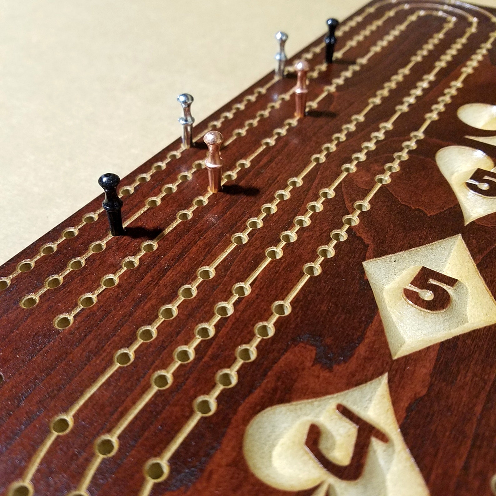 Standard Size Perfect Hand Cribbage Board Etsy