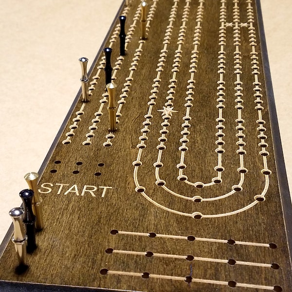 Cribbage Board Table Etsy