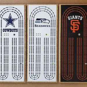 Custom Image theme 2 or 3 person Cribbage boards (New - Large Peg Option)