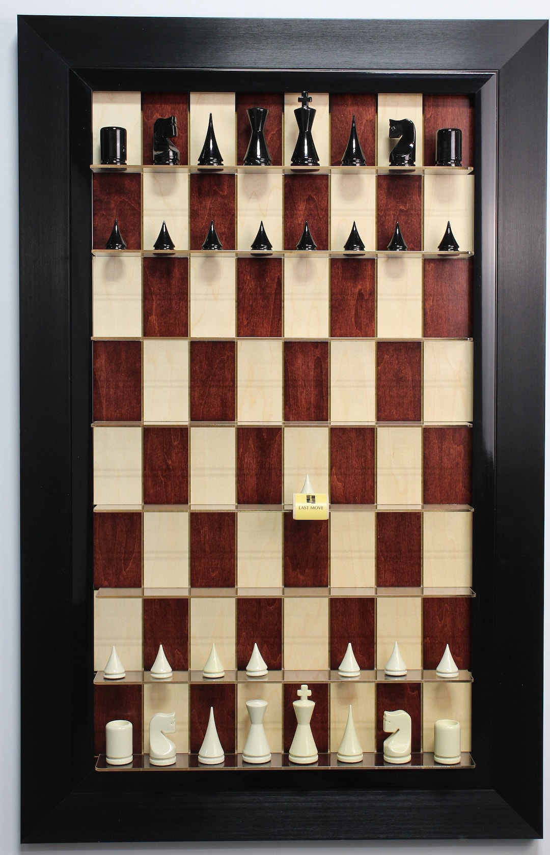 Red Maple Straight up Chess Vertical Wall Mounted Chess Board Etsy