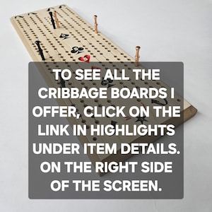 Custom Image theme 2 or 3 person Cribbage boards for sports team or any logo (New - Large Peg Option) image 10