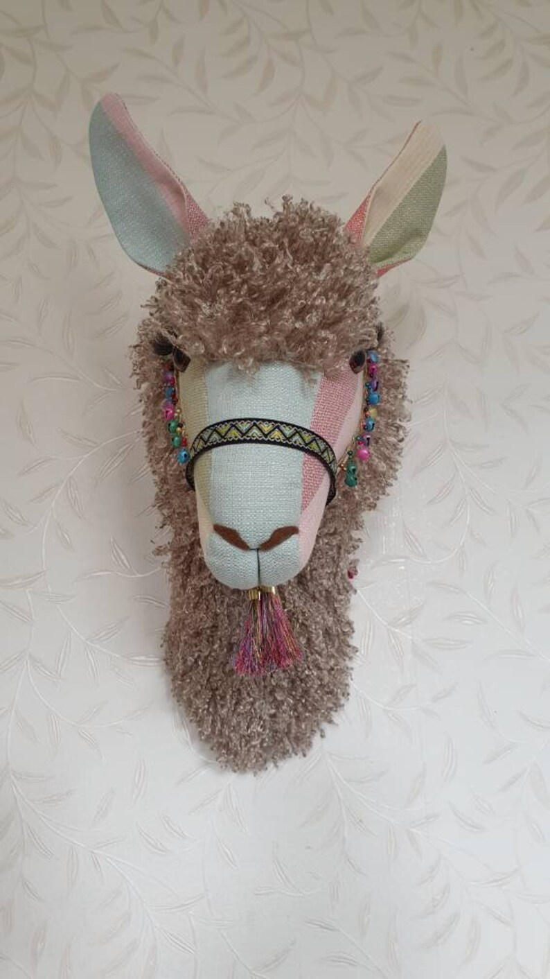 stuffed llama head