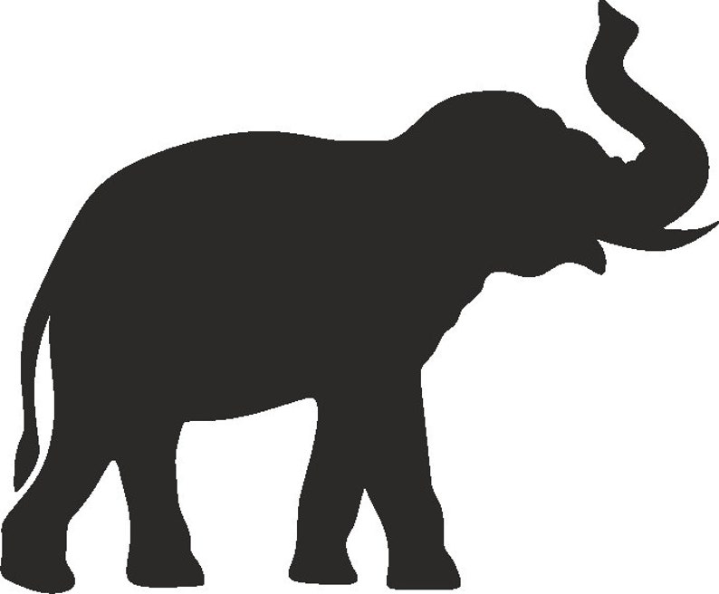Elephant Cut Files, Cute Elephant SVG Design, Elephant Silhouettes Svg