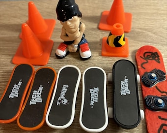 Vintage Tech Deck World Industries Flameboy Surfing A Banana Fingerboard Snake