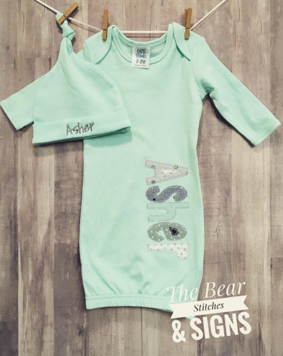 green newborn outfit
