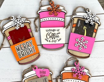 Coffee Gift Card Holder | Hand Painted Mug Ornament