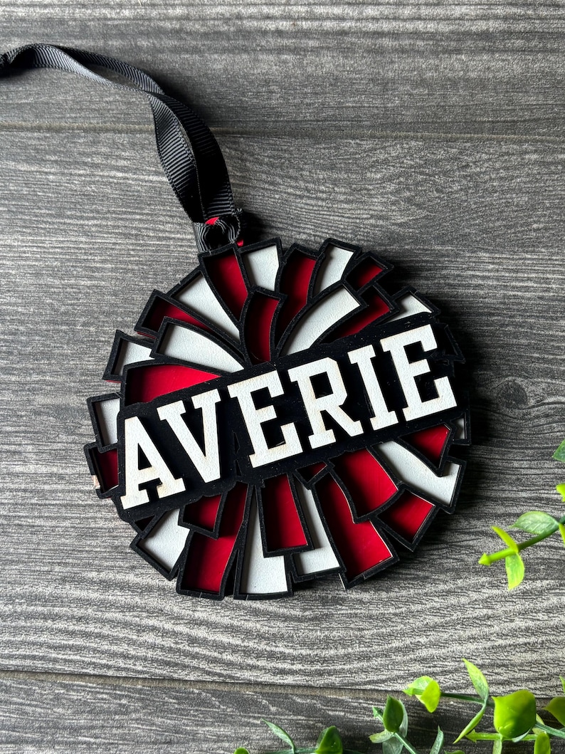 Personalized Cheerleader Keepsake Pom Pom Ornament With Name - Etsy