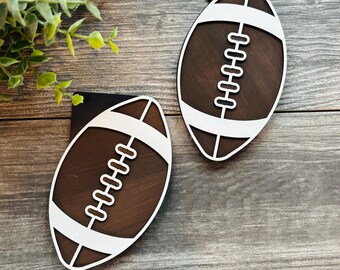 Football Gift Card Holder Ornament, 3D Layered Wood Design