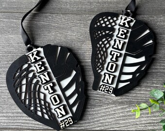 Personalized Lacrosse Keepsake, Custom 3D Layered Wood Ornament