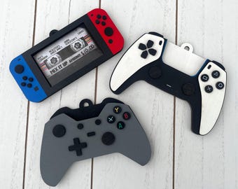Wooden Game Controller Gift Card Holder, Laser Cut Hand Painted Gaming Ornament