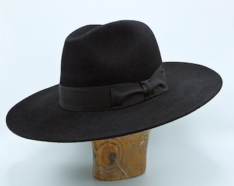 62 DH BROWN Hand Made Gents Fedora Felt Trilby Hat 100/% Wool NEW
