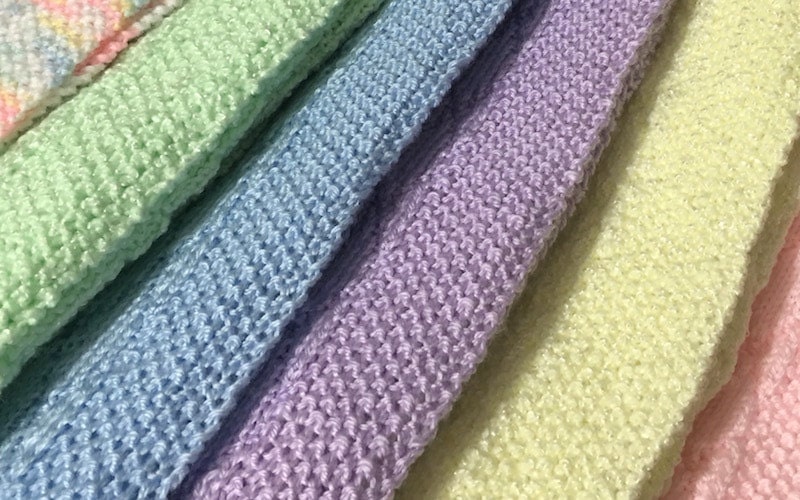 Lavender Handknit Baby Blanket Etsy