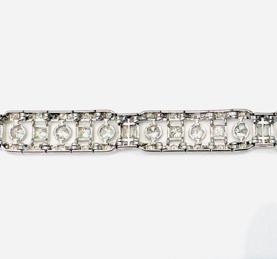 Art Deco Diamond Platinum Bracelet - image 7