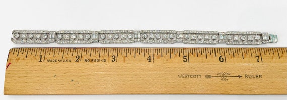 Art Deco Diamond Platinum Bracelet - image 3
