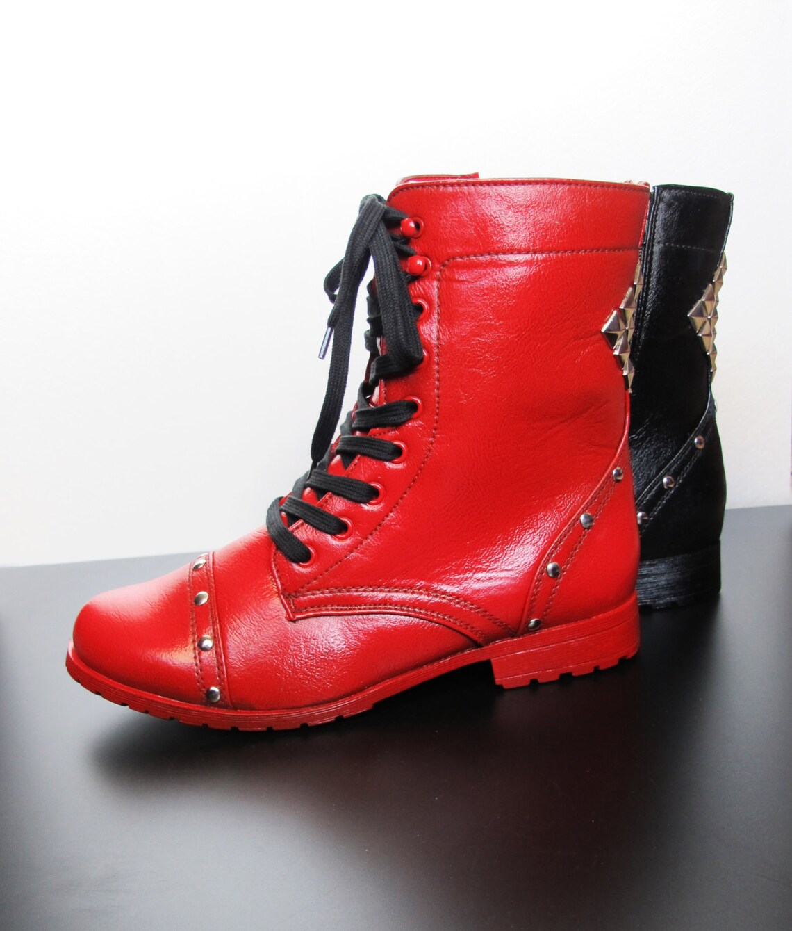 Harley Quinn Boots Etsy