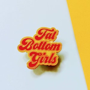 Queen Fat Bottom Girls Song Freddy Mercury Retro Enamel Pin