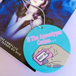 Beep Me Buffy Quote Funny Cartoon Cute Beeper 90s The Vampire Slayer Strawberry scented Air freshener