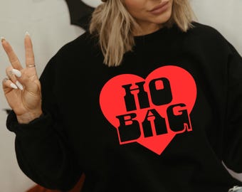 Zabawna parodia torby z frędzlami, serce w stylu retro z lat 90., śliczna bluza unisex Delias