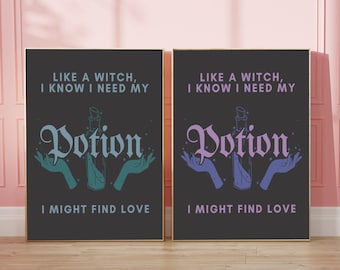 Djo Potion Lyrics Art Print: Keery Crux Witch Love Spell (Digital Download)