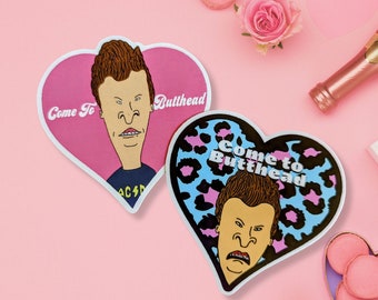 Come to Butthead Funny Heart Sticker Decal
