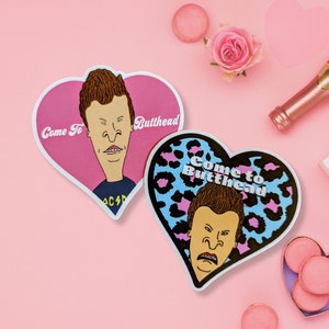 Come to Butthead Funny Heart Sticker Decal