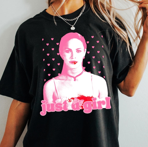 Literally Just A Girl Jennifer Demon Girlie Cute Bows Feminist Pop Art Unisex t-shirt