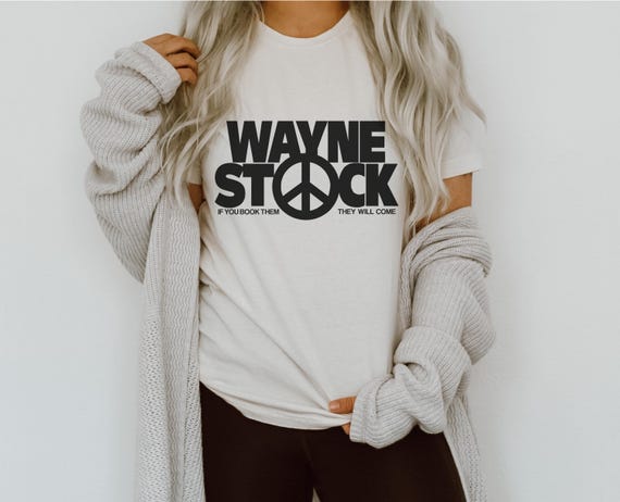Wayne Stock World Funny Parody Concert Band 90s Movie Peace Short-Sleeve Unisex T-Shirt