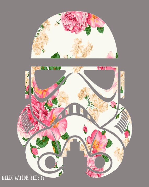 Floral Star Wars Stormtrooper Design 8x10 Art Print