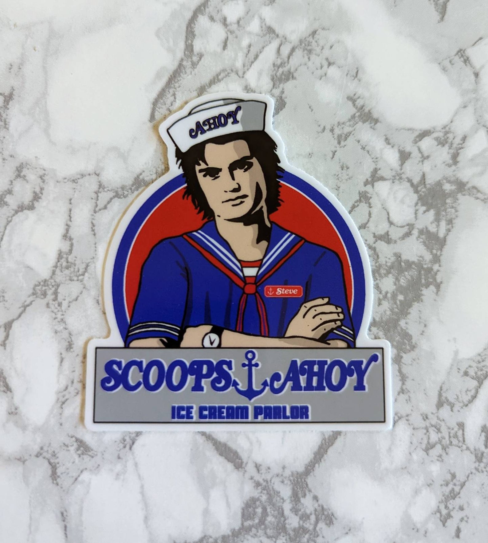 Steve Harrington Scoops Ahoy Starcourt Hard Enamel Pin Etsy