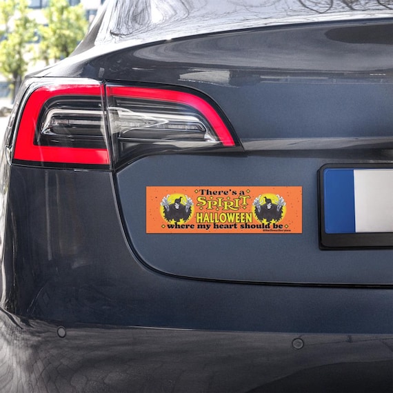 Spirit Halloween Where My Heart Should Be Meme Funny Car magnets