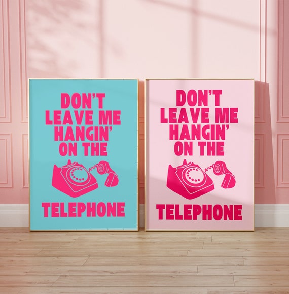 Blondie Hanging on the Telephone Pop Art Music Band Poster Retro Prints Lyrics 90s 70s Vintage Aesthetic Decor 2 Prints Digital Printable