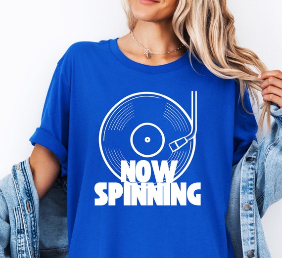 Now Spinning Vinyl Record Player Shirt, Classic Lp T-shirt, Turntable Style Retro Unisex Hip Hop Music Lover Crate