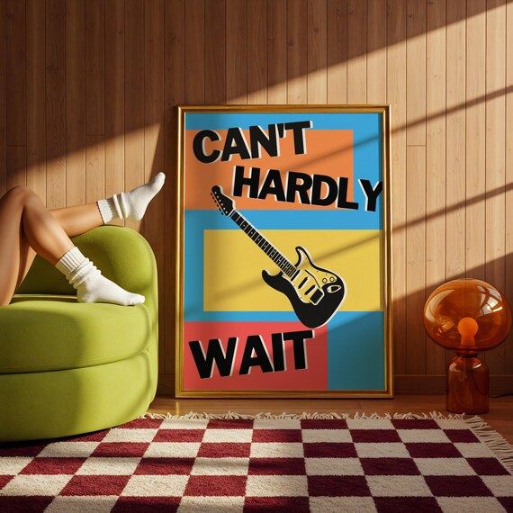 Replacement Can't Hardly Wait Alternative Music Band Poster Retro Print Lyrics 80s Aesthetic Decor Digital Printable Set of 2