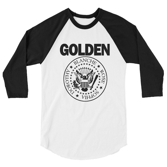 Golden Girls Ramones Parody Funny Punk Rock Music Band Retro 3/4 sleeve raglan shirt