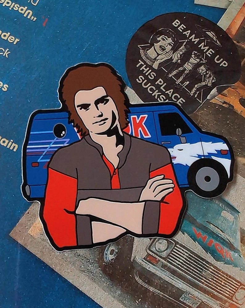 Steve Harrington Enamel Pin: Djo, radio, crush 80's, season 5 image 4