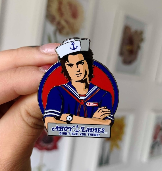 Steve Harrington Scoops Ahoy Starcourt Hard Enamel Pin