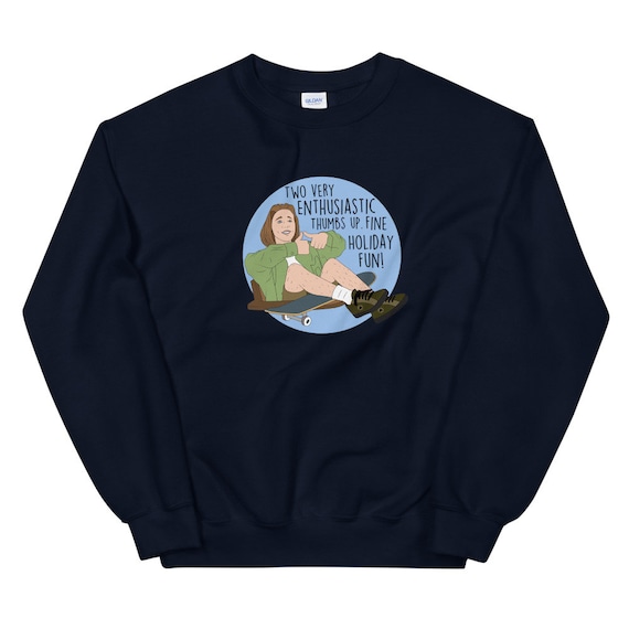 Clueless Fine Holiday Funny Christmas Hand Drawn Cartoon 90s Movie Brecken Meyer Travis Stoner Unisex Sweatshirt