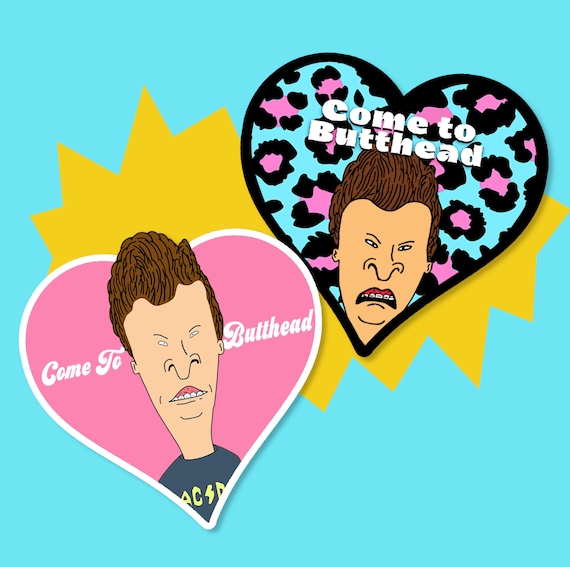Come to Butthead Funny Heart Sticker Decal