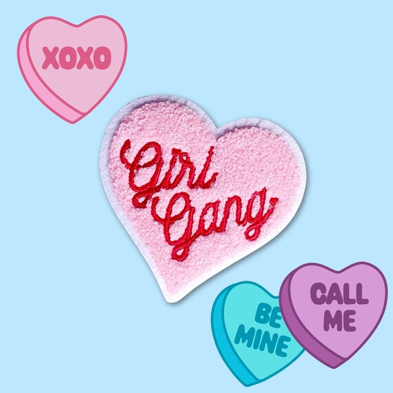 Chenille Heart Girl Gang Patch