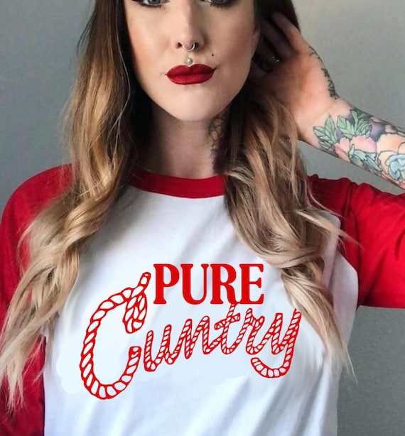 Pure Country Parody, Feminist, Cowgirl Western 3/4 sleeve raglan shirt