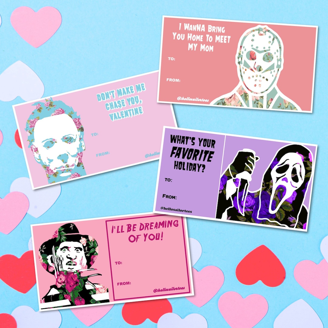 Digital Download Horror Themed Pop Culture Funny Retro 80s Valentine's