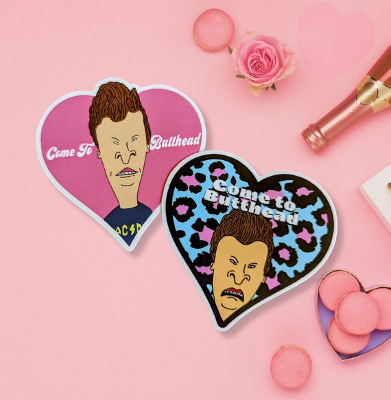 Come to Butthead Funny Heart Sticker Decal