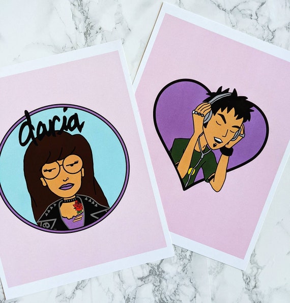 Daria & Trent Art Prints Hand drawn Art Print 8x10"