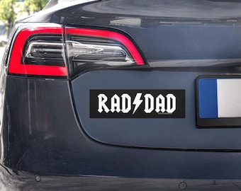 Rad Dad Dzień Ojca Rock Metal Parodia AC Magnesy samochodowe