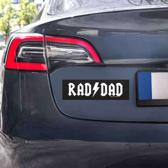 Rad Dad Father's Day Rock Metal Parody AC Car magnets